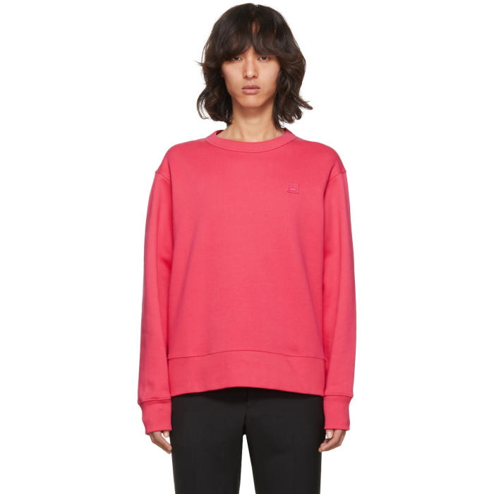 Photo: Acne Studios Pink Fairview Face Sweatshirt 