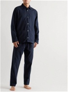 Desmond & Dempsey - Brushed Cotton-Flannel Pyjama Set - Blue