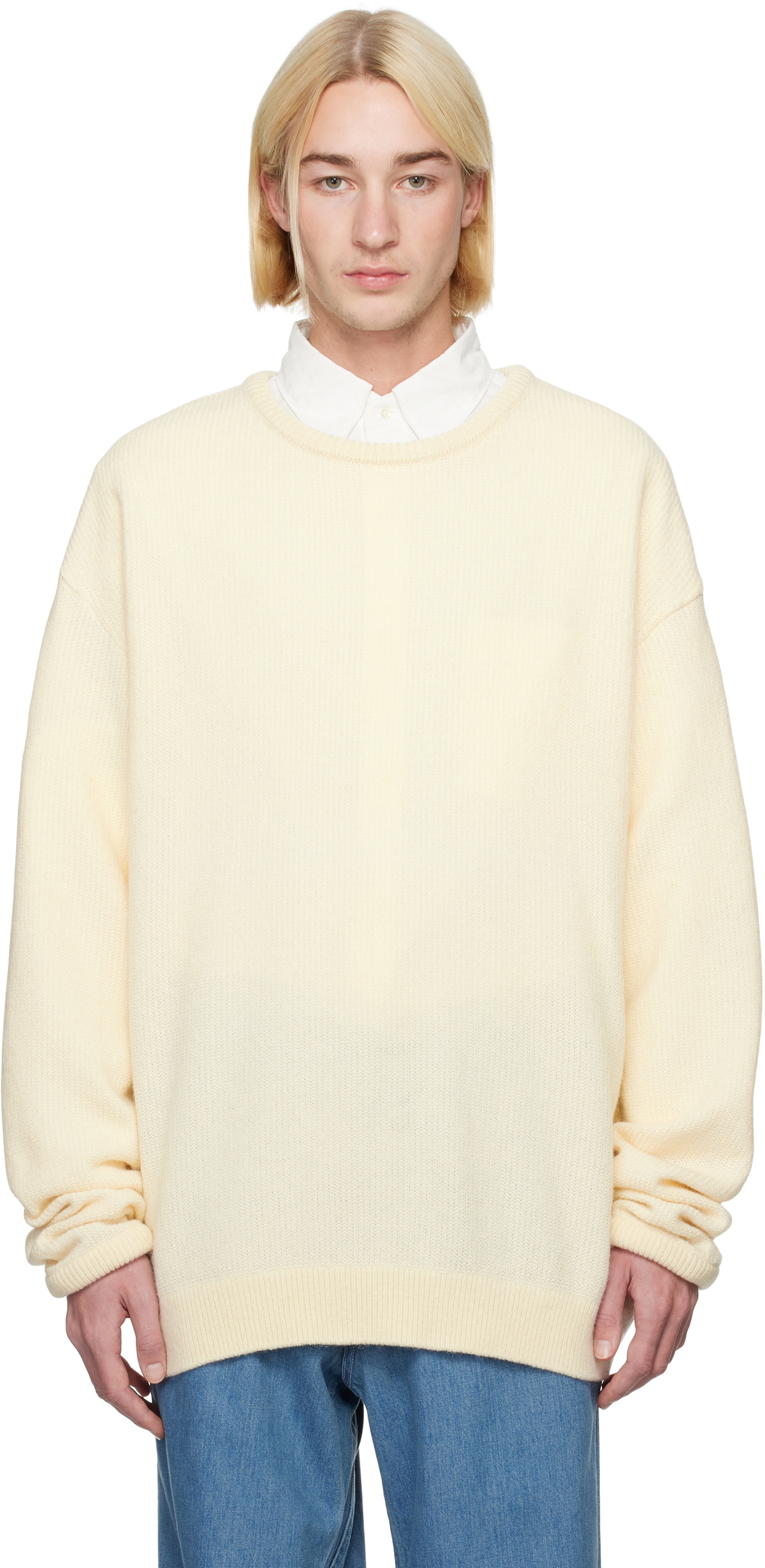 nanamica Navy KODENSHI Wool Sweater Nanamica