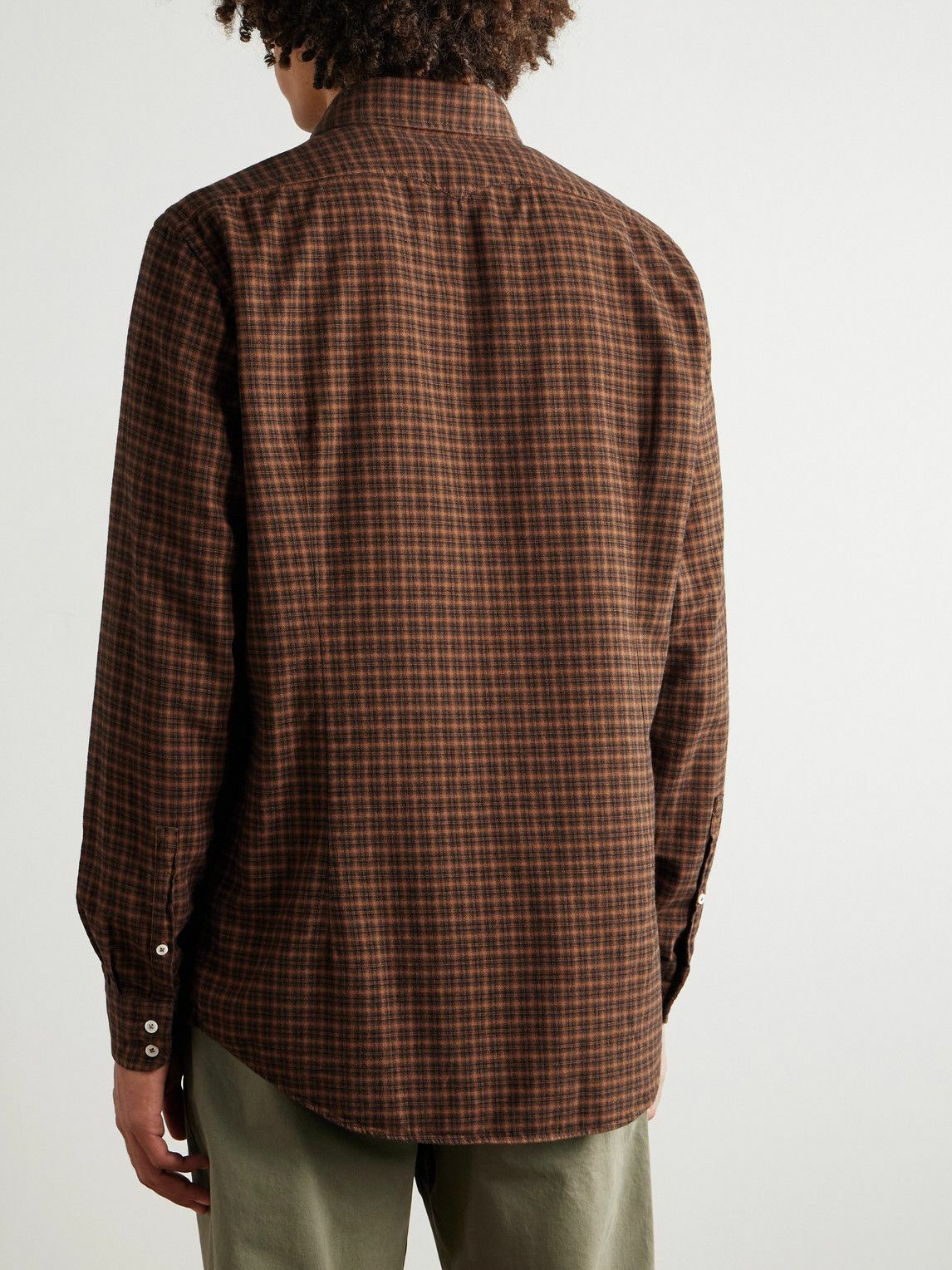 Massimo Alba - Canary Checked Cotton-Flannel Shirt - Red