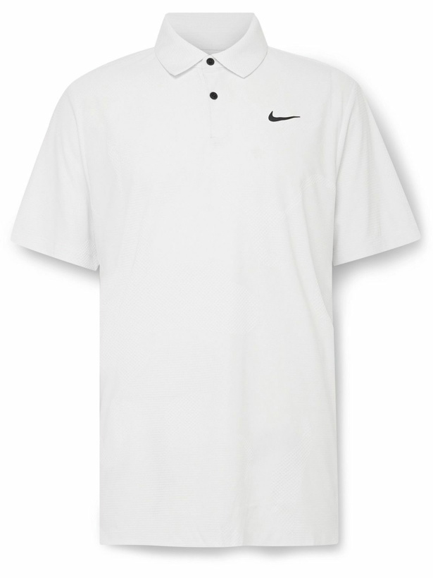 Photo: Nike Golf - Tour Dri-FIT ADV Jacquard Golf Polo Shirt - White