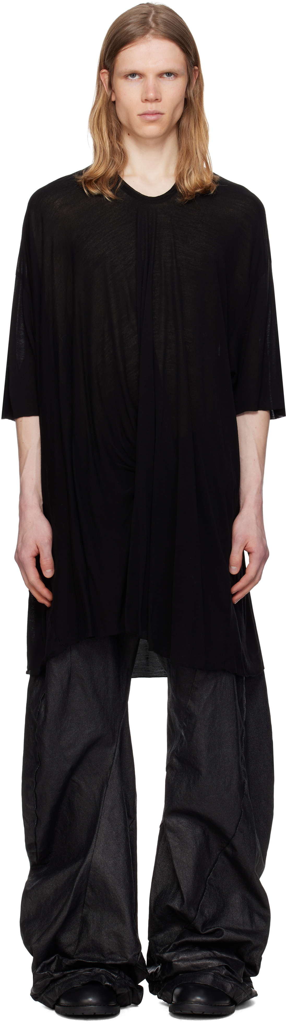トップス JULIUS DRAPE TOP ver.2 BLACK Black Drape Top by Julius on Sale