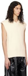 ANDREĀDAMO Off-White Layered Back Vest