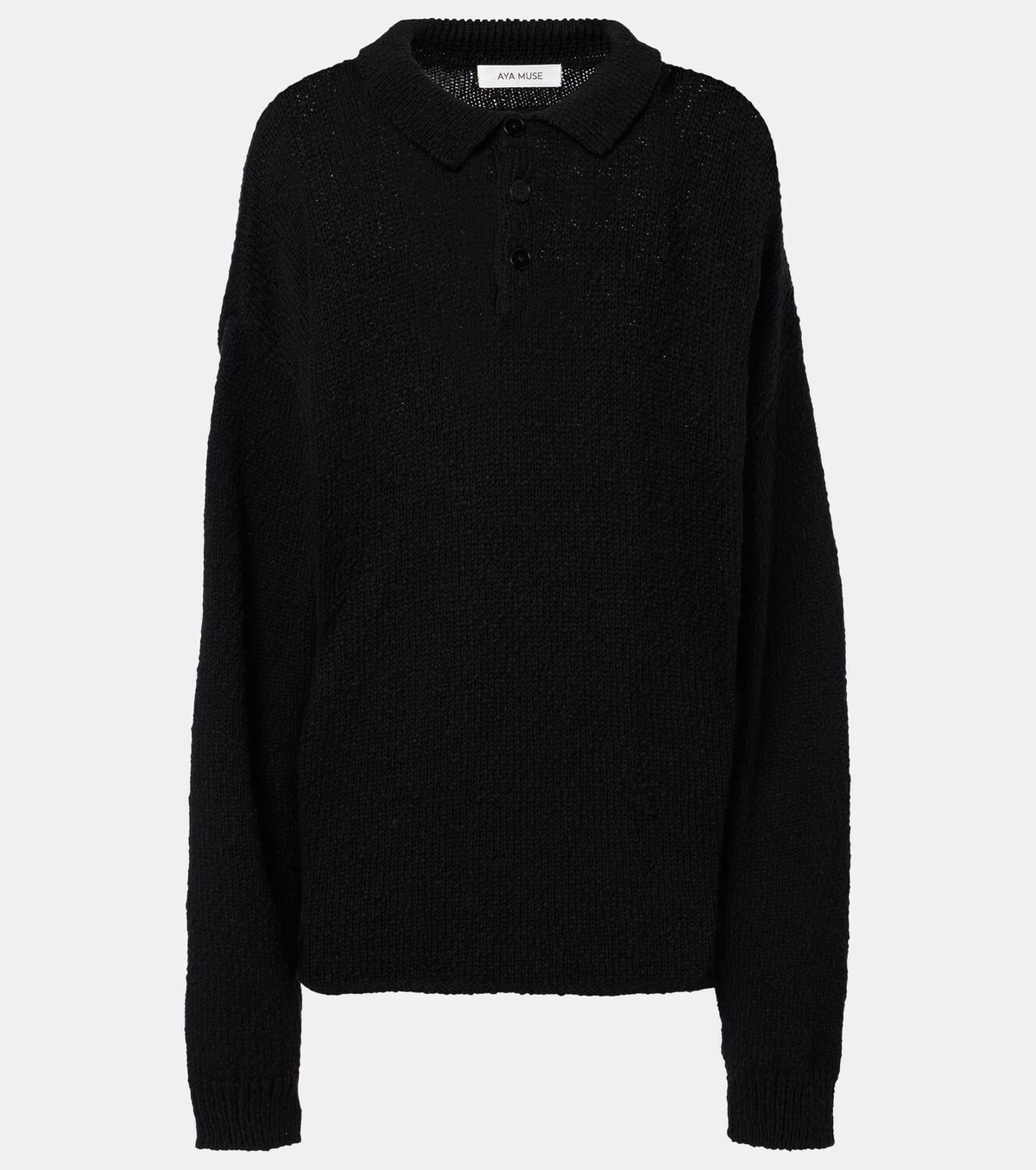 Aya Muse Oversized cotton polo sweater