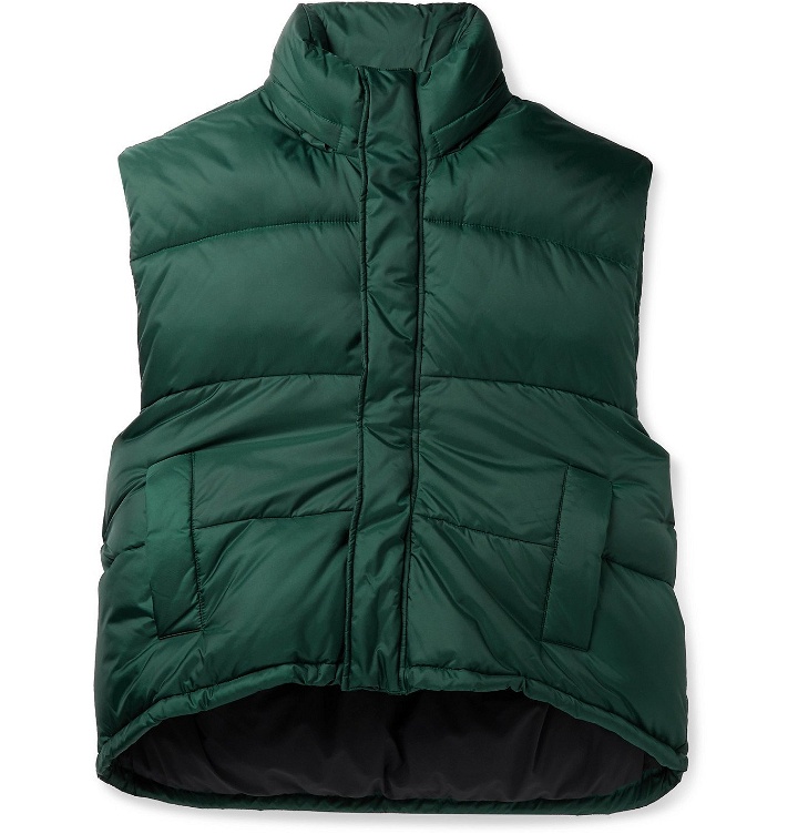 Photo: Balenciaga - Quilted Padded Hooded Shell Gilet - Green