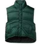 Balenciaga - Quilted Padded Hooded Shell Gilet - Green