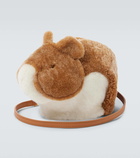 Loewe Hamster shearling crossbody bag