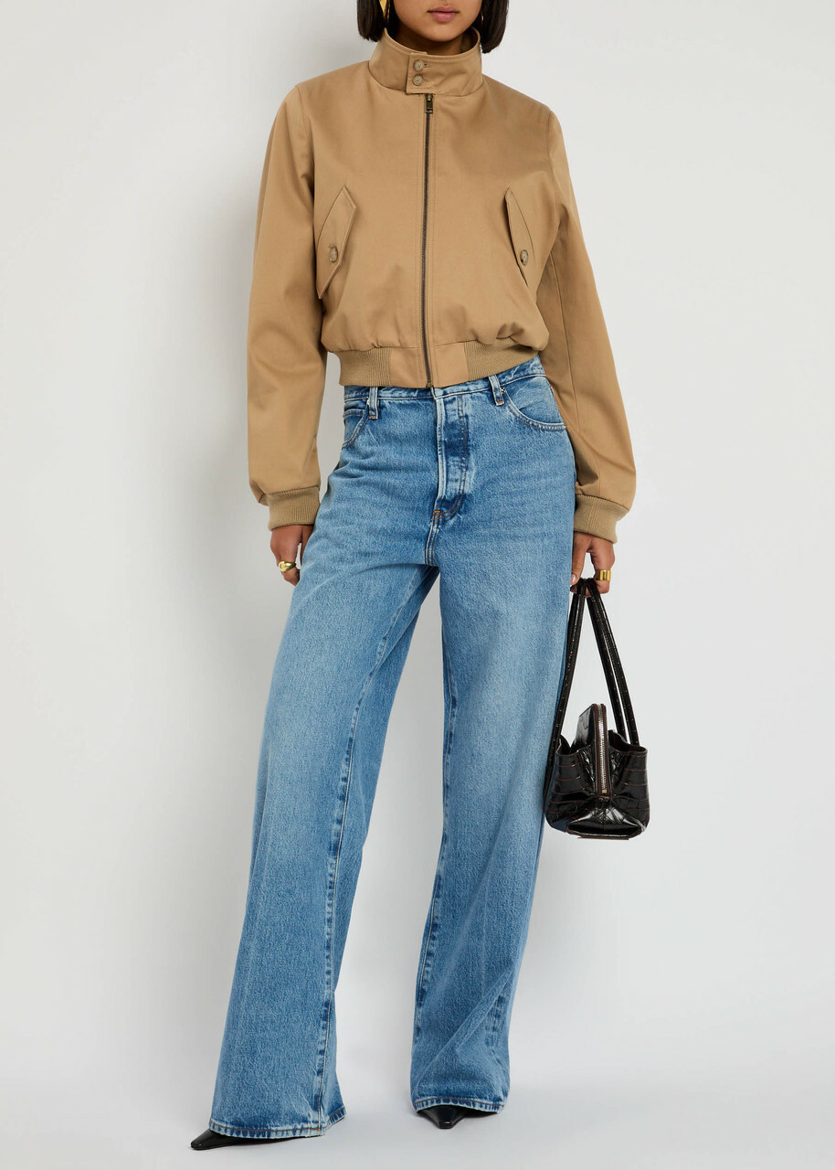 Frame The Harrington Cotton Jacket Camel