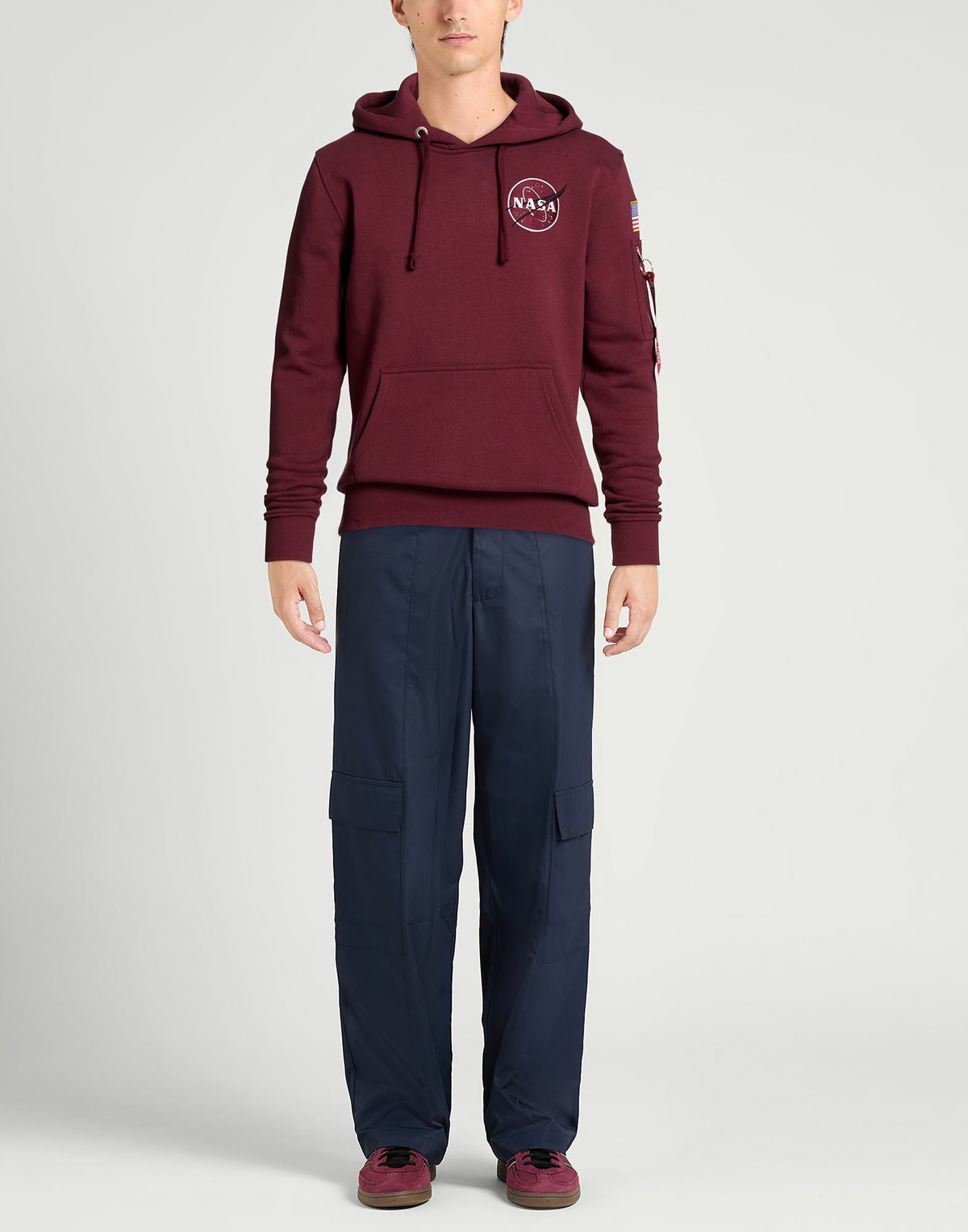 Alpha Industries Mens Sweatshirt Burgundy