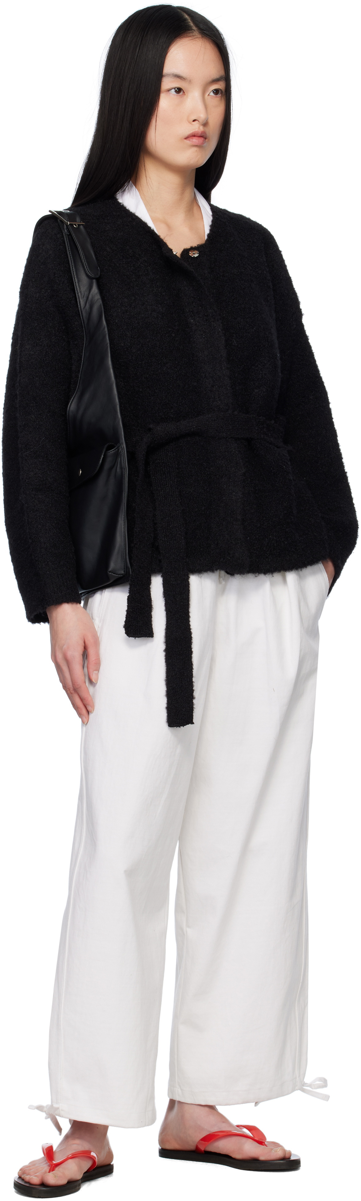 Deiji Studios Black Pod Knit Cardigan