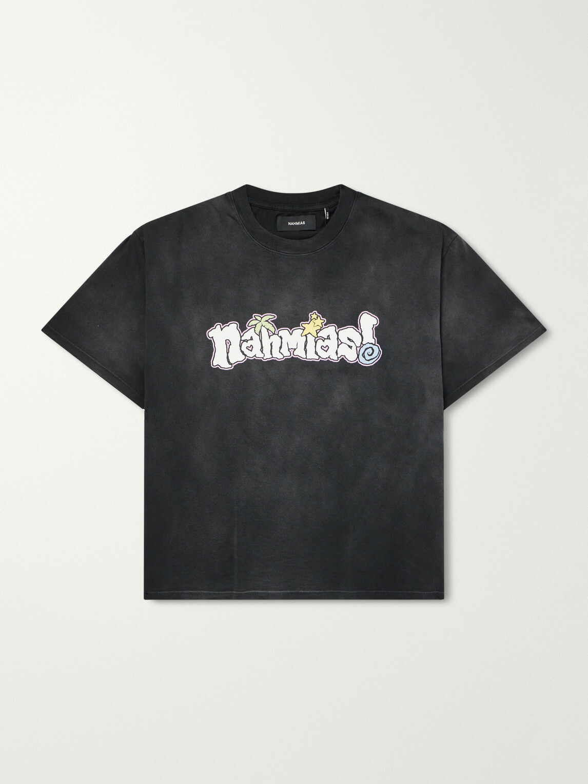 NAHMIAS - Boardwalk Logo-Print Cotton-Jersey T-Shirt - Black