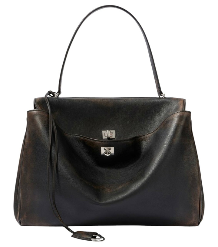 Photo: Balenciaga Rodeo Large distressed leather tote bag