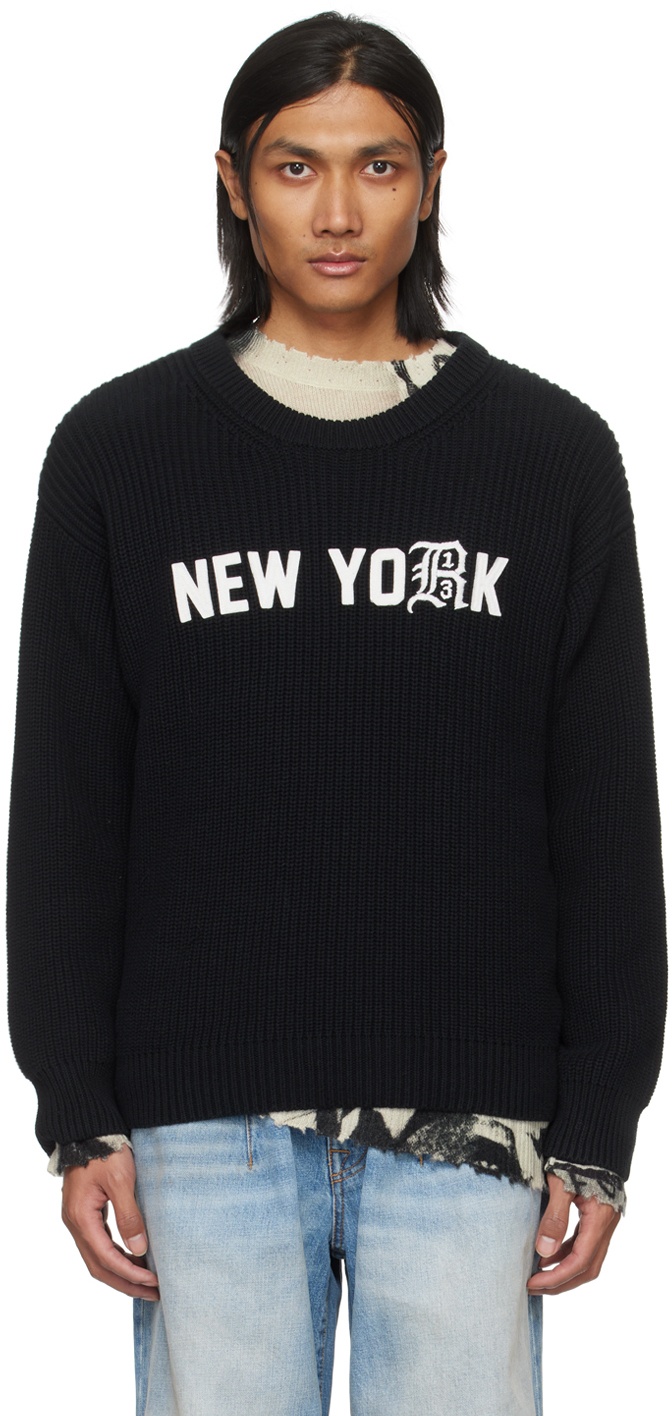 R13 Black 'New York' Sweater R13