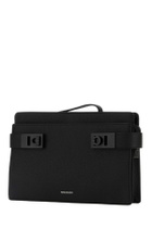 Ferragamo Black Leather Clutch