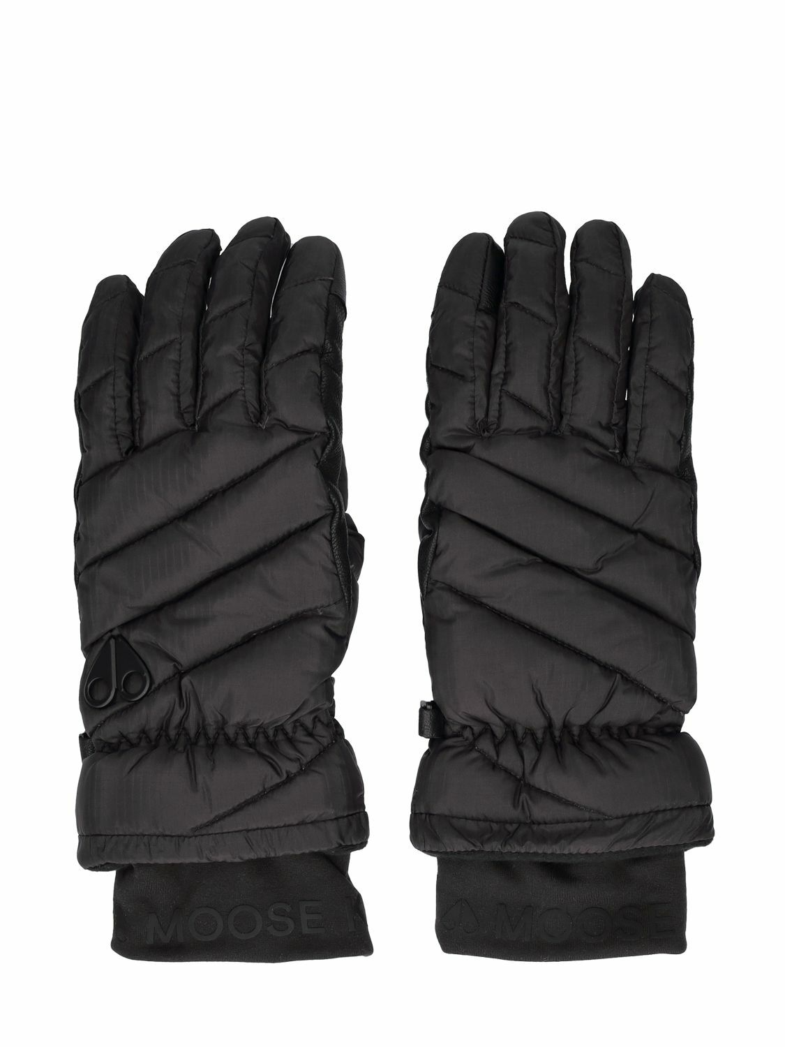 【MOOSE KNUCKLES】 HENNESSEY グローブ 手袋 ブラック MOOSE KNUCKLES - Hennessey Gloves W/ Logo Moose Knuckles