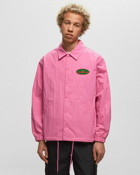 Awake King Logo Twill Coaches Jacket Pink - Mens - Overshirts