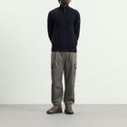 Moncler Men's Wool Cashmere Zip Up in Navy