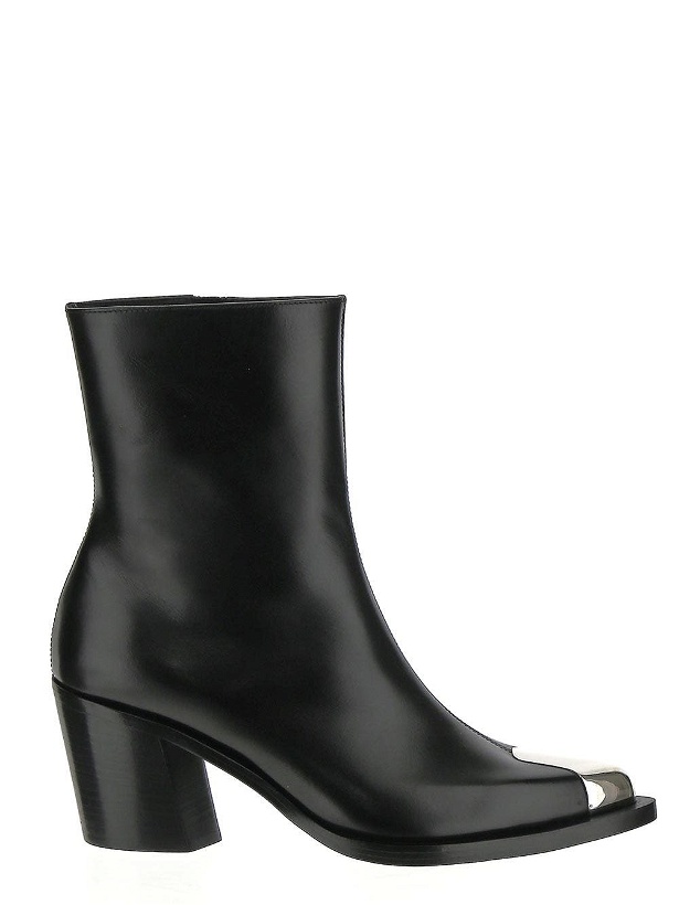 Photo: Alexander Mcqueen Punk Bootie In Black And Silver