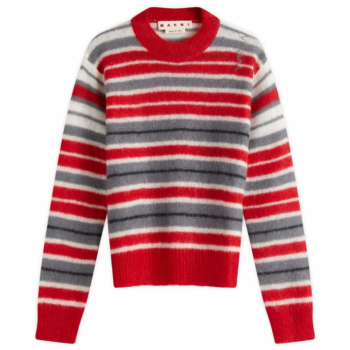Photo: Marni Women's Sweatshirt in Stripe in Neutral Grey