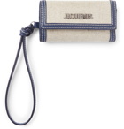 Jacquemus - Le Porte Manosque Logo-Embellished Leather-Trimmed Canvas Pouch - Neutrals