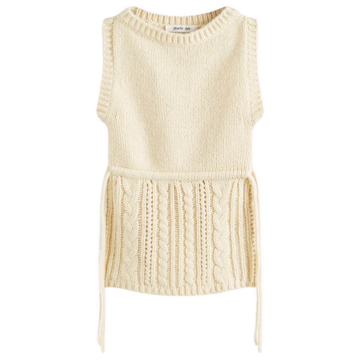 Peachy Den Women's Gabrielle Knit Vest in Buttercup