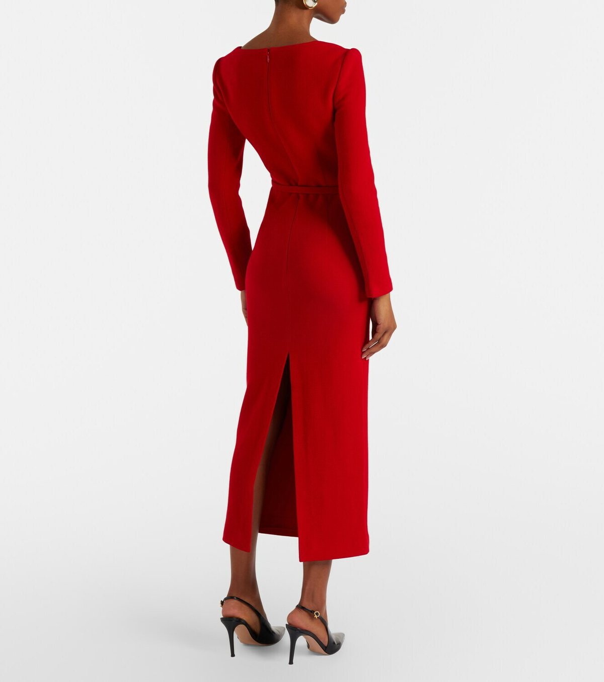 Roland Mouret Belted wool midi dress
