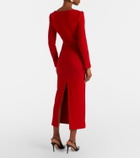 Roland Mouret Belted wool midi dress