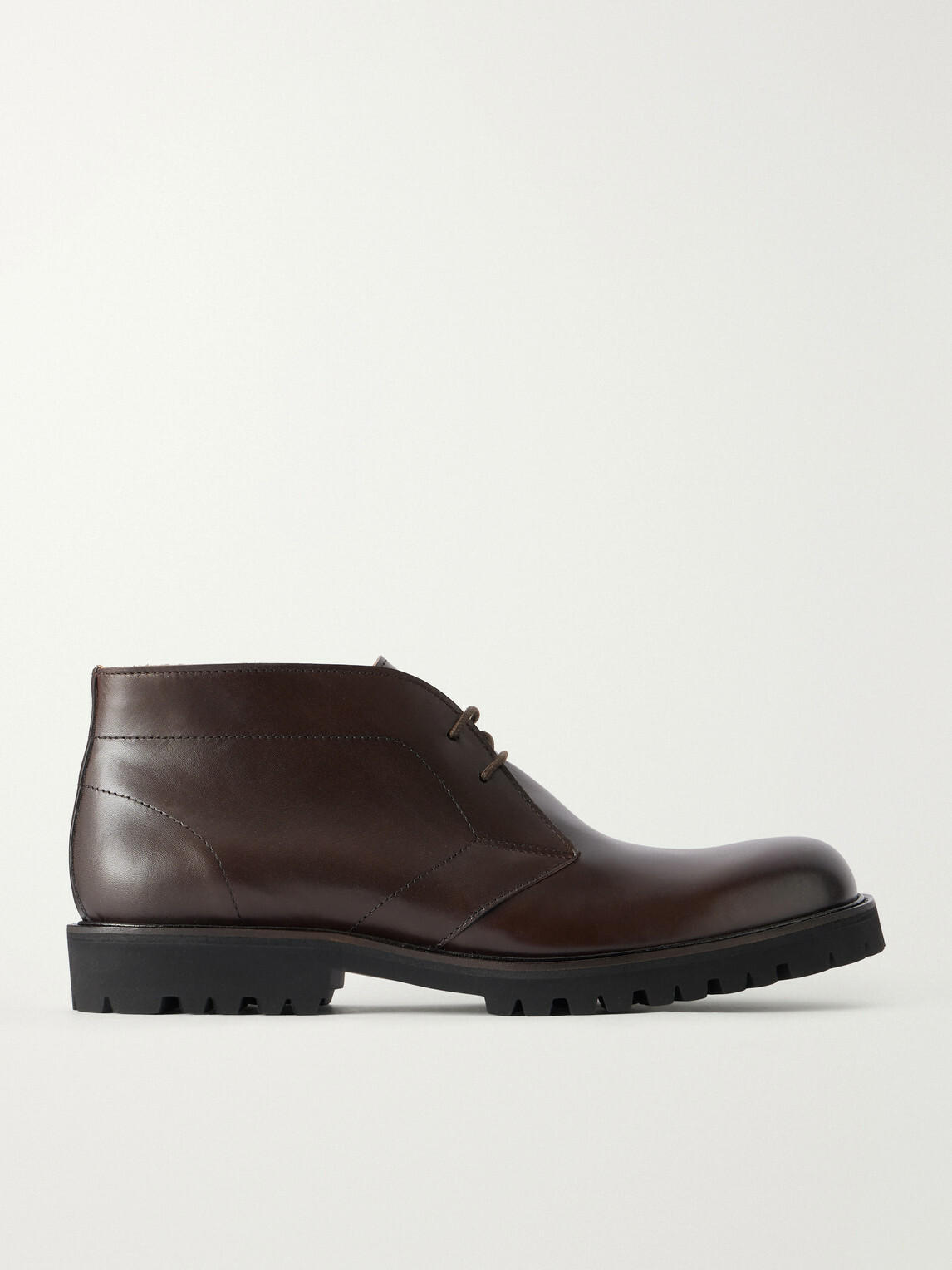 Mr P. - Leather Desert Boots - Brown