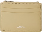 A.P.C. Beige Paris Card Holder