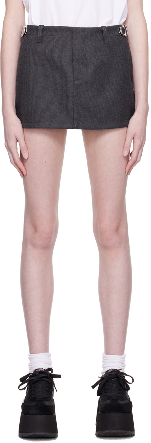 Marc Jacobs Gray 'The Pushlock' Miniskirt