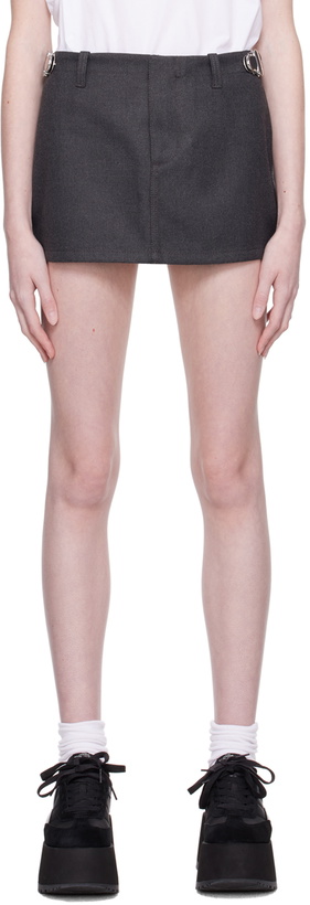 Photo: Marc Jacobs Gray 'The Pushlock' Miniskirt