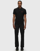 Ami Paris Ami De Coeur Polo Shirt Black - Mens - Polos