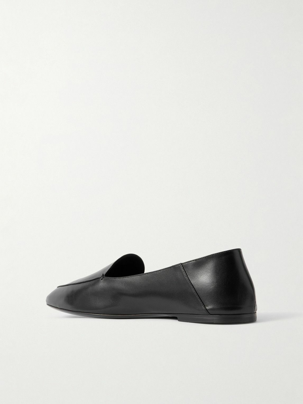 CELINE - Triomphe Logo-Embossed Leather Slippers - Black