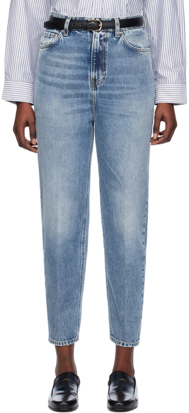 Photo: TOTEME Blue Tapered Jeans