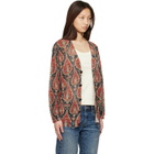 R13 Multicolor Printed Boyfriend Cardigan