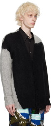 NOMA t.d. Black & Gray Brushed Cardigan