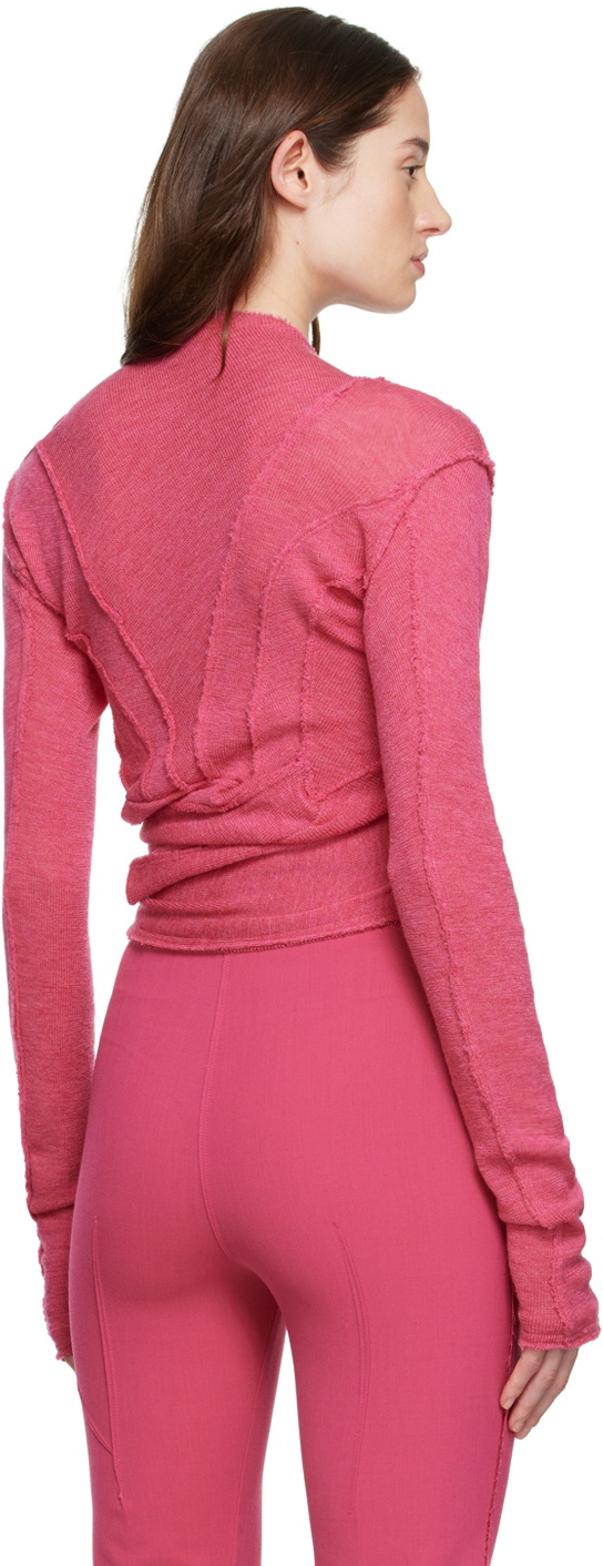 Talia Byre Pink Raw Cardigan