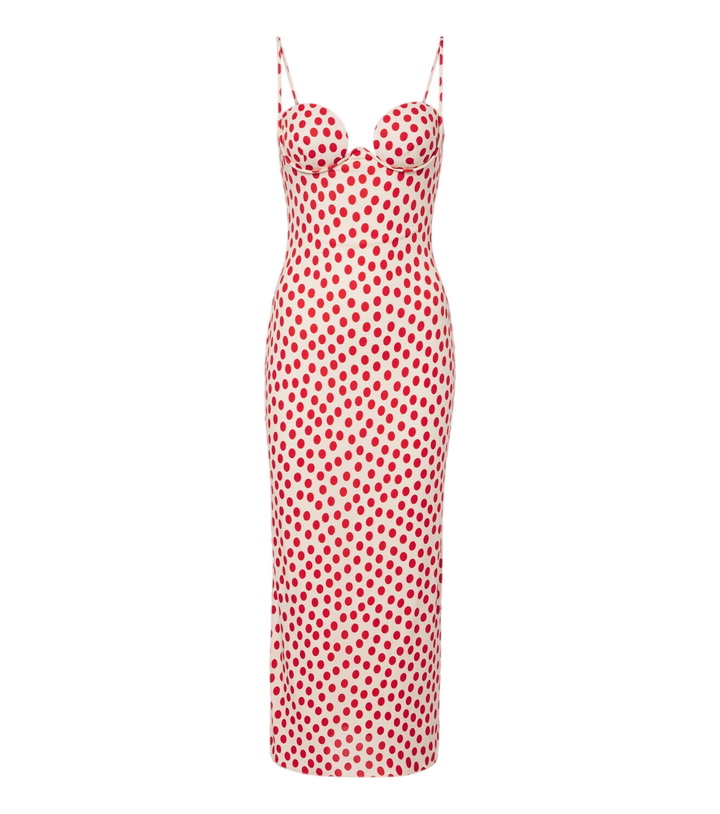 Photo: Alaïa Polka-dot jersey midi dress