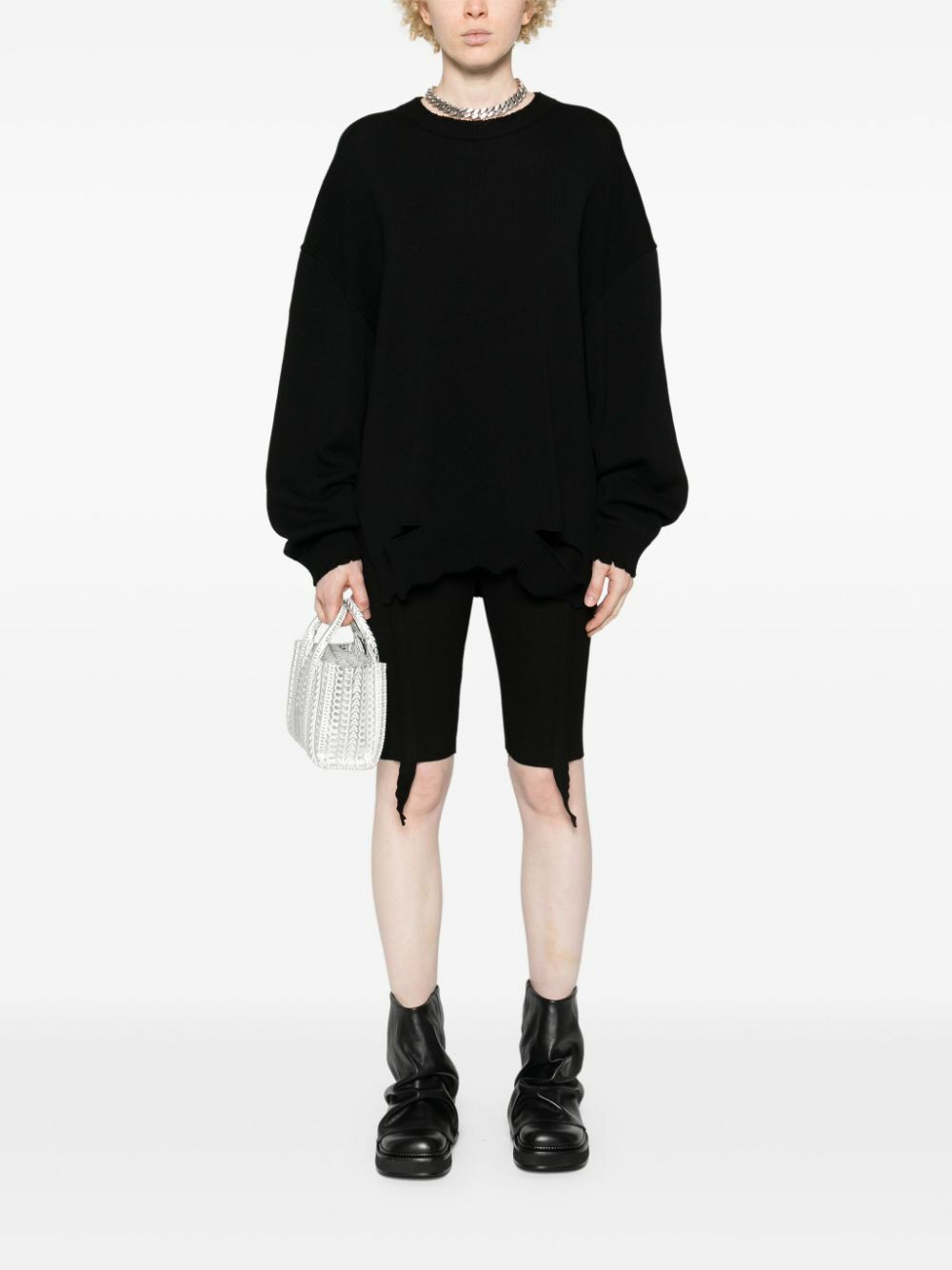 Helmut Lang Distressed Ribbed Sweater Helmut Lang