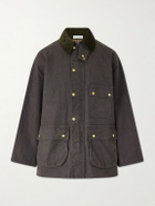 A.PRESSE - Corduroy-Trimmed Cotton-Blend Jacket - Green
