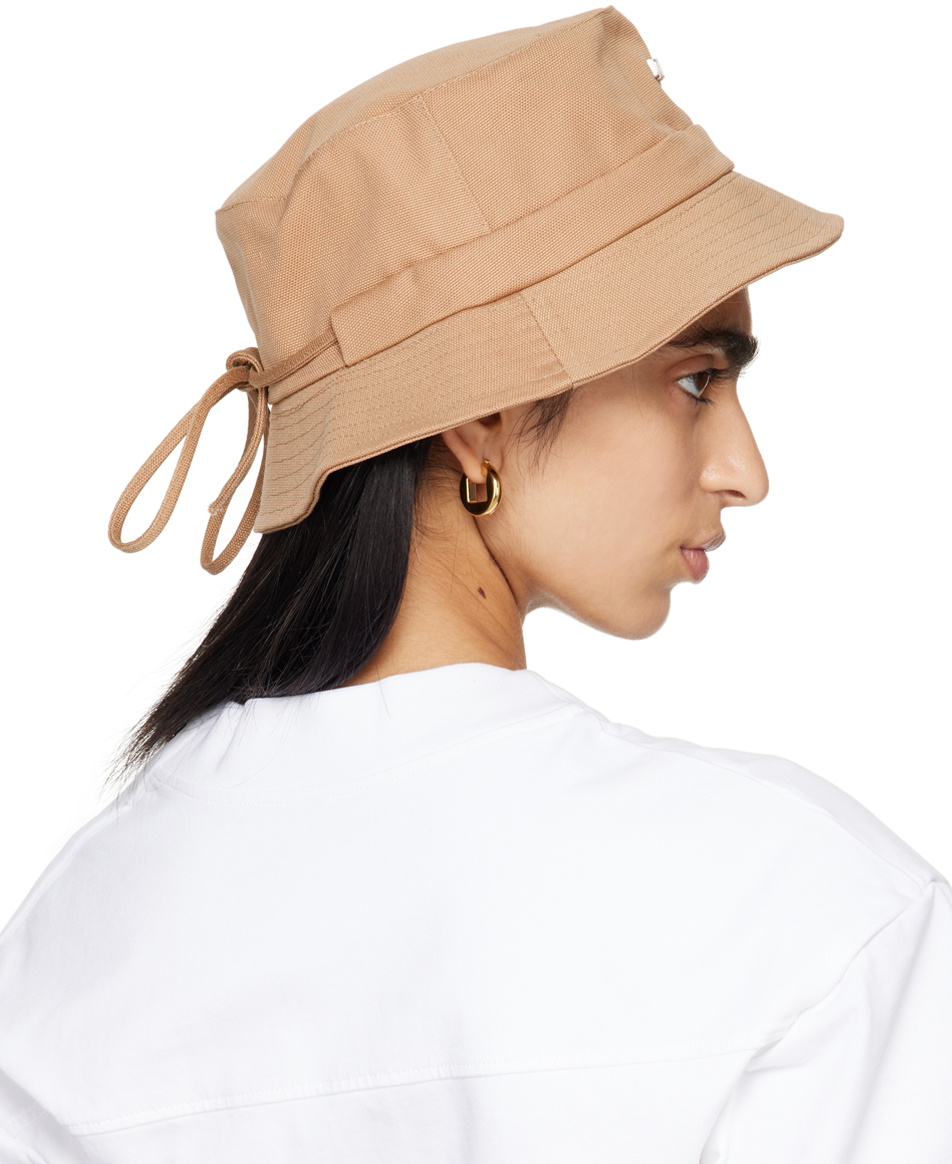 JACQUEMUS Beige Le Raphia 'Le bob Gadjo' Bucket Hat Jacquemus