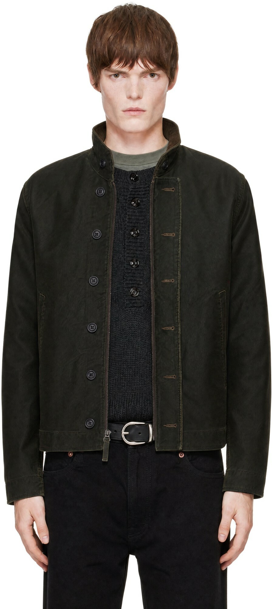 RRL Black Cotton Bower Deck Jacket