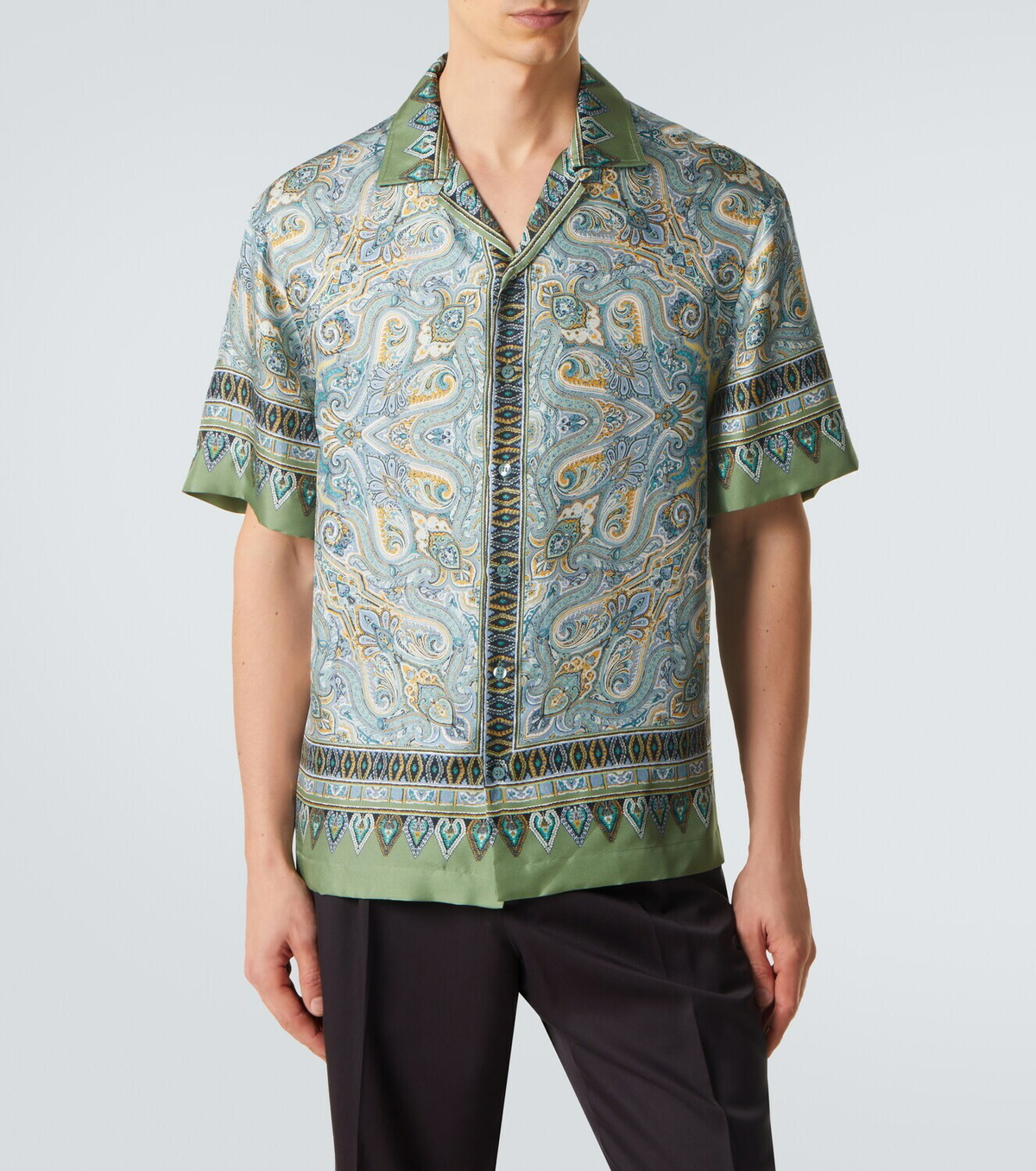 Etro Paisley silk twill shirt