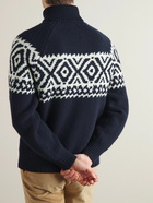 Kingsman - Fair Isle Wool Rollneck Sweater - Blue