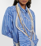 Junya Watanabe Embellished cotton poplin minidress