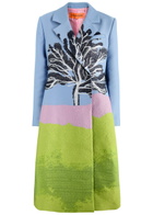 Stine Goya Colour-blocked Twill and Cloque Coat Multicoloured 1