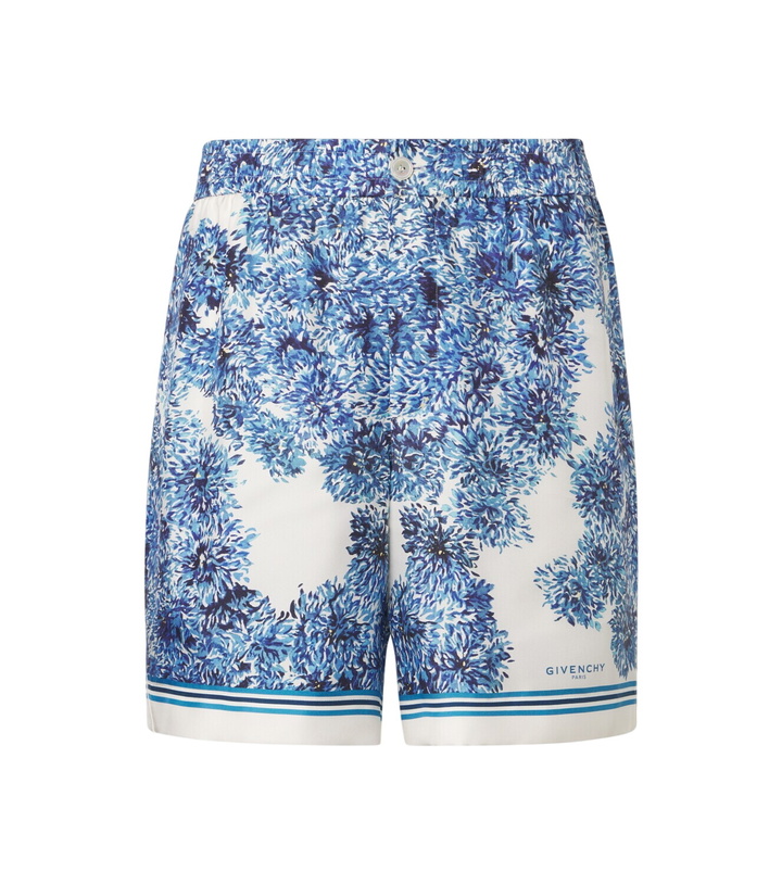 Photo: Givenchy Couture Seam printed silk twill shorts