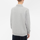 Beams Plus Men's Half Zip Crew Sweat in Grey