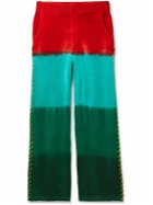 The Elder Statesman - Straight-Leg Embroidered Tie-Dyed Cashmere Trousers - Multi