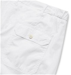 Altea - Tapered Pleated Stretch-Cotton Trousers - White